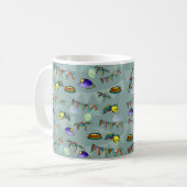 Farbiges Muster für Katzen Kaffeetasse (Vorderseite Links)