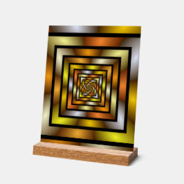 Farbiges Muster für leuchtendes Fraktal Acrylschild