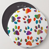 Farbiges Muster für Paw-Prints Button (Vorne & Hinten)