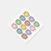 Farbiges Muster für Platteneinstellungen Serviette (Ecke)