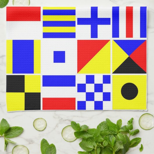 Farbiges Muster für Signale Handtuch (Gefaltet)