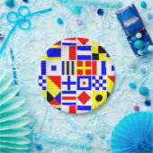 Farbiges Muster für Signale Pappteller (Party)