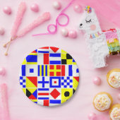 Farbiges Muster für Signale Pappteller (Party)