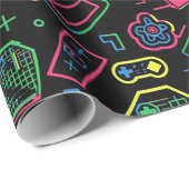 Farbiges Muster für Videospielcontroller Geschenkpapier (Rolleneckpunkt)