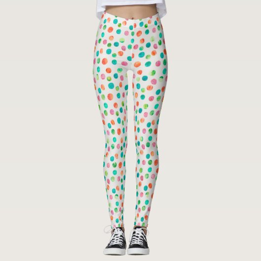 Farbiges Muster für Wasserfarben Leggings (Vorderseite)