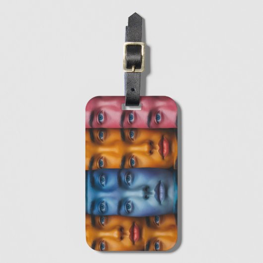 Farbiges Muster Gepäckanhänger (Vorderseite Vertikal)