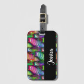 Farbiges Muster Gepäckanhänger (Vorderseite Vertikal)