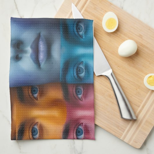 Farbiges Muster Geschirrtuch (Viertel Falte)