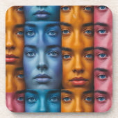 Farbiges Muster Getränkeuntersetzer (Vorderseite)