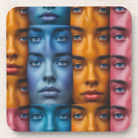 Farbiges Muster Getränkeuntersetzer (Vorderseite)