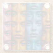 Farbiges Muster Glasuntersetzer (Rückseite)