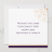 Farbiges Muster Happy Diwali Card Karte (Rückseite)