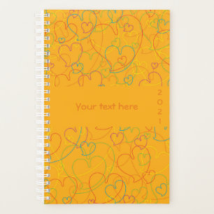 Farbiges Muster - Herz-Net Pumpkin Blossom Planer