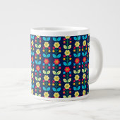 Farbiges Muster Jumbo-Tasse (Vorderseite Rechts)