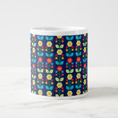 Farbiges Muster Jumbo-Tasse (Vorderseite)