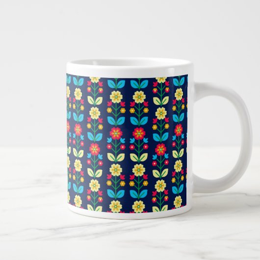 Farbiges Muster Jumbo-Tasse (Rechts)