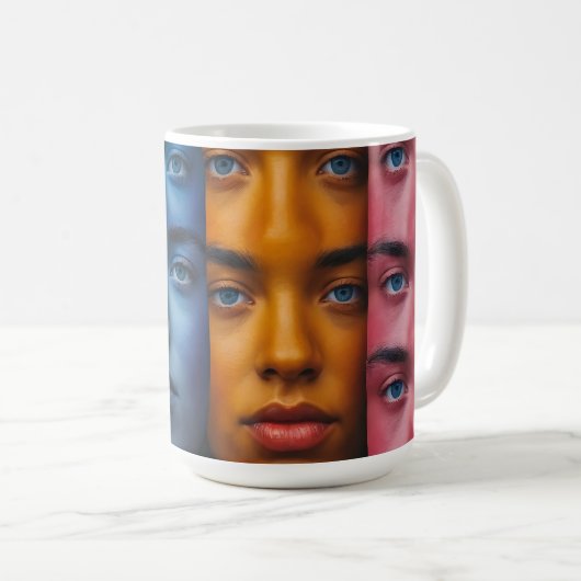 Farbiges Muster Kaffeetasse (VorderseiteRechts)