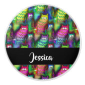 Farbiges Muster Keramikknauf (Vorderseite)