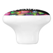 Farbiges Muster Keramikknauf (Seitenansicht)