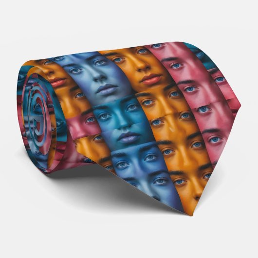 Farbiges Muster Krawatte (Gerollt)