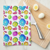 Farbiges Muster Küchentuch (Viertel Falte)