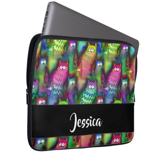 Farbiges Muster Laptopschutzhülle (Vorne Rechts)