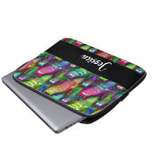 Farbiges Muster Laptopschutzhülle (Vorne Knopf)