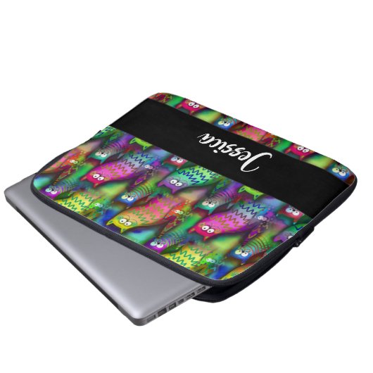 Farbiges Muster Laptopschutzhülle (Vorne Knopf)