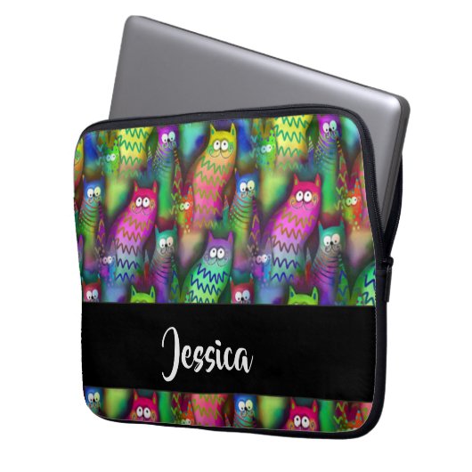 Farbiges Muster Laptopschutzhülle (Vorderseite Links)