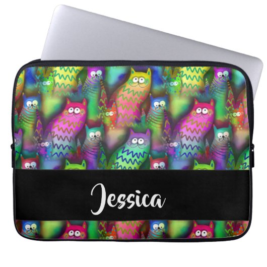 Farbiges Muster Laptopschutzhülle (Vorderseite)