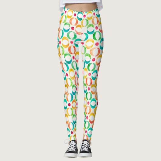 Farbiges Muster Leggings (Vorderseite)