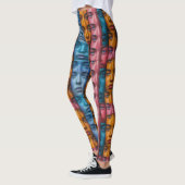 Farbiges Muster Leggings (Links)