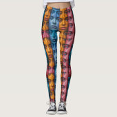 Farbiges Muster Leggings (Vorderseite)