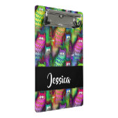 Farbiges Muster Mini Klemmbrett (Schrägansicht)