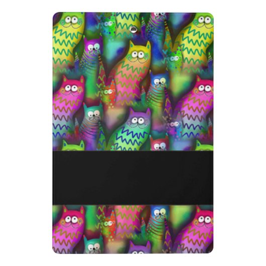 Farbiges Muster Mini Klemmbrett (Rückseite)