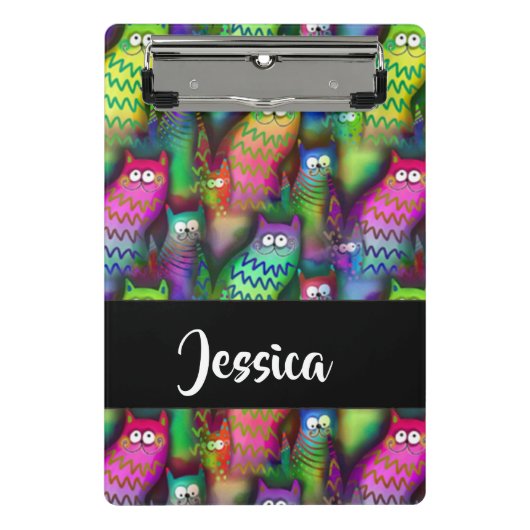 Farbiges Muster Mini Klemmbrett (Vorderseite)