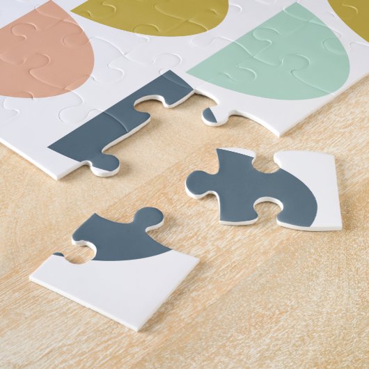 Farbiges Muster moderner geometrischer Formen Puzzle (Seite)