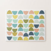 Farbiges Muster moderner geometrischer Formen Puzzle (Horizontal)