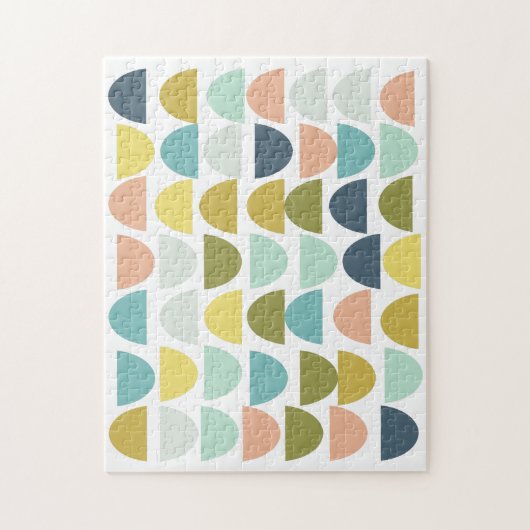 Farbiges Muster moderner geometrischer Formen Puzzle (Vertikal)