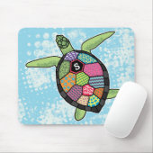 Farbiges Muster Monogram Sea Turtle Mousepad (Mit Mouse)