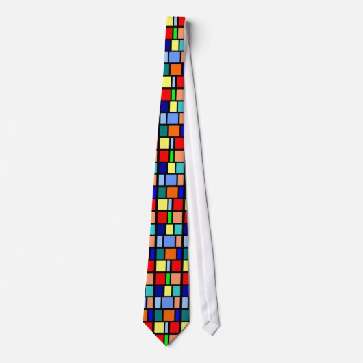 Farbiges Muster Necktie Krawatte (Vorderseite)