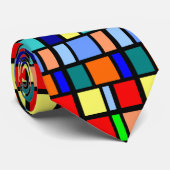 Farbiges Muster Necktie Krawatte (Gerollt)