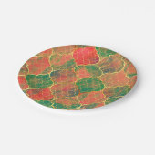 Farbiges Muster Pappteller (Schrägansicht)