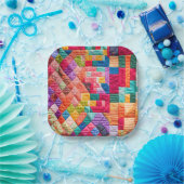 Farbiges Muster Pappteller (Party)