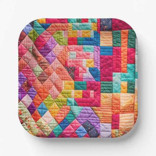 Farbiges Muster Pappteller (Vorderseite)