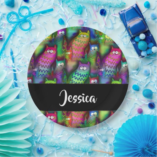 Farbiges Muster Pappteller (Party)