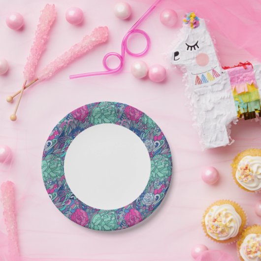Farbiges Muster Pappteller (Party)