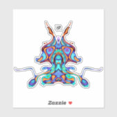 Farbiges Muster (pareidolia) - Paragei v1 Aufkleber (Blatt)