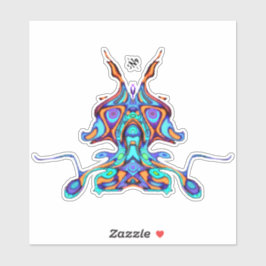 Farbiges Muster (pareidolia) - Paragei v1 Aufkleber