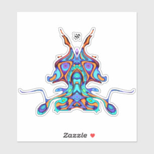 Farbiges Muster (pareidolia) - Paragei v1 Aufkleber